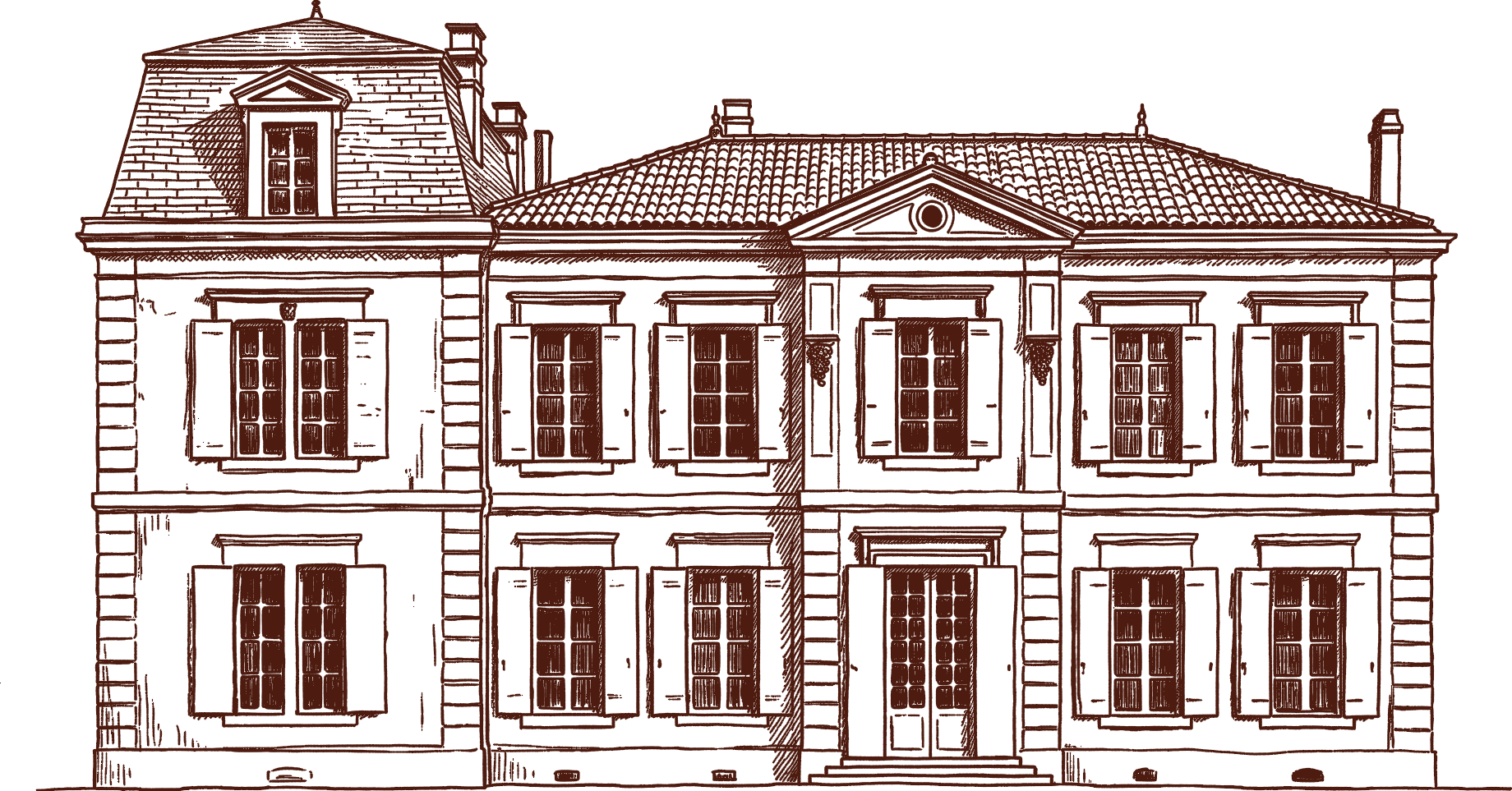 A line drawing of Château de Garde